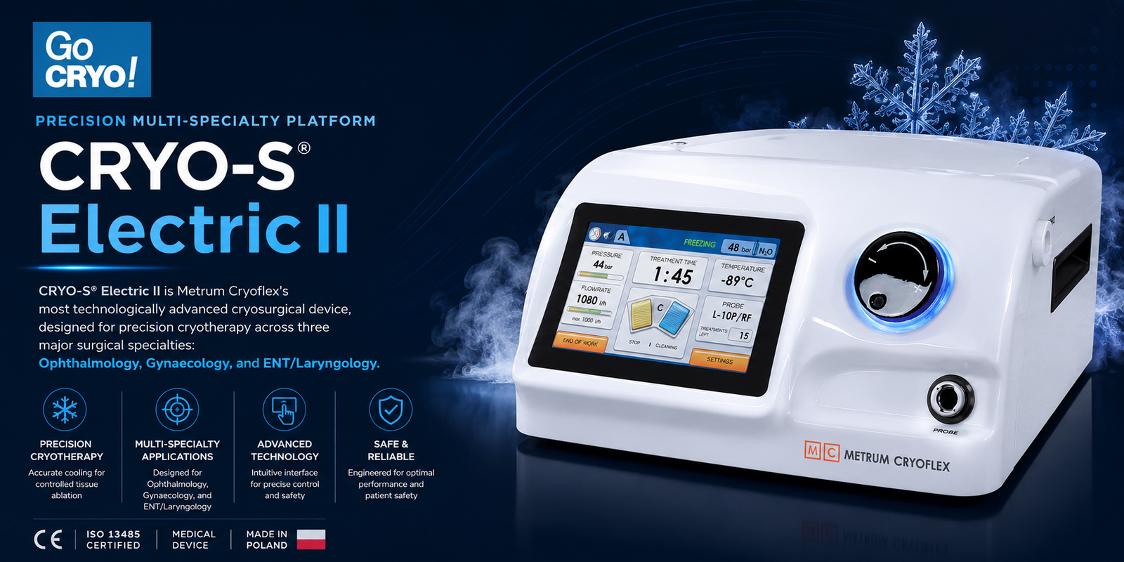 CRYO-S Electric II Precision Multi-Specialty Platform Banner